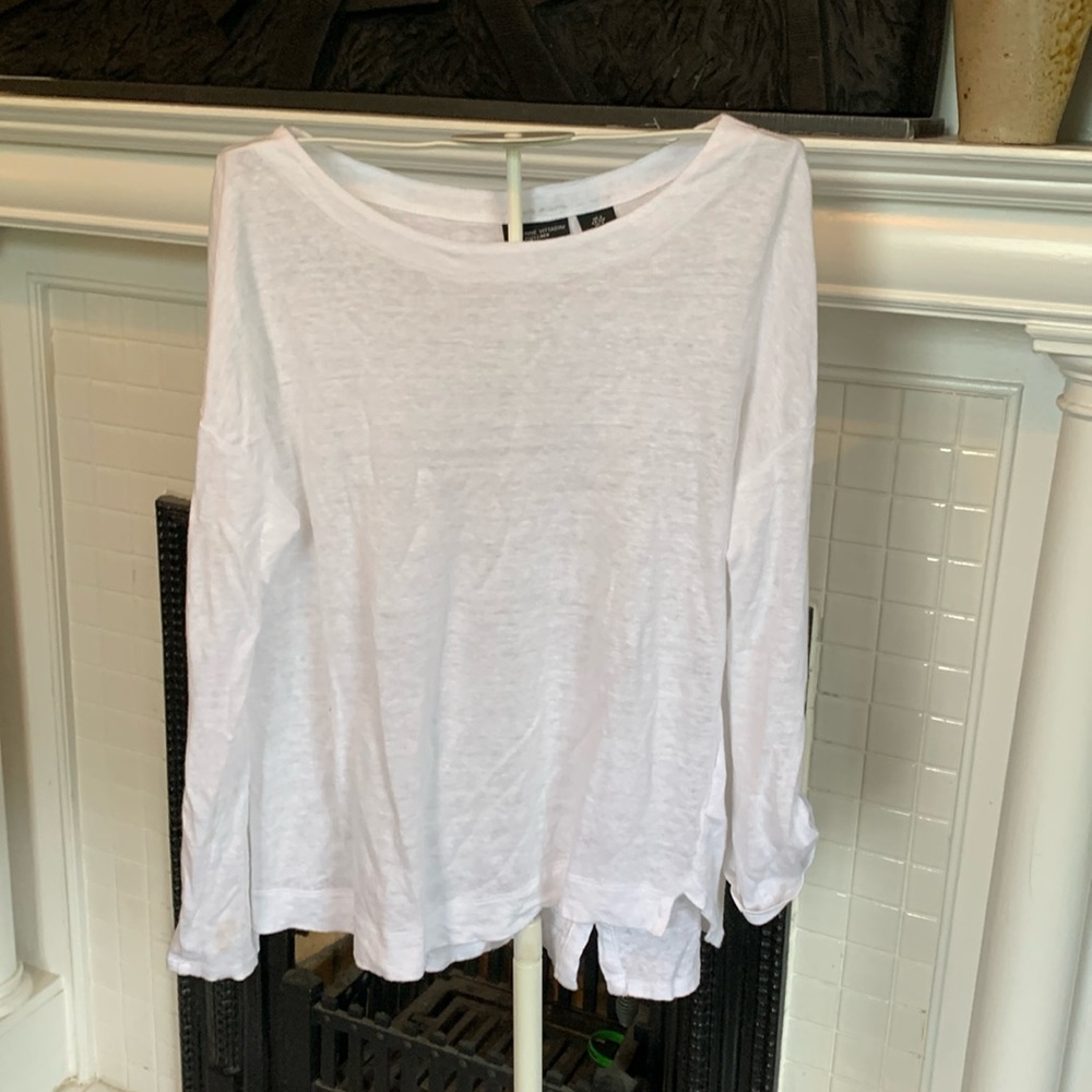 Adrienne Vittadini White Long Sleeve Tee